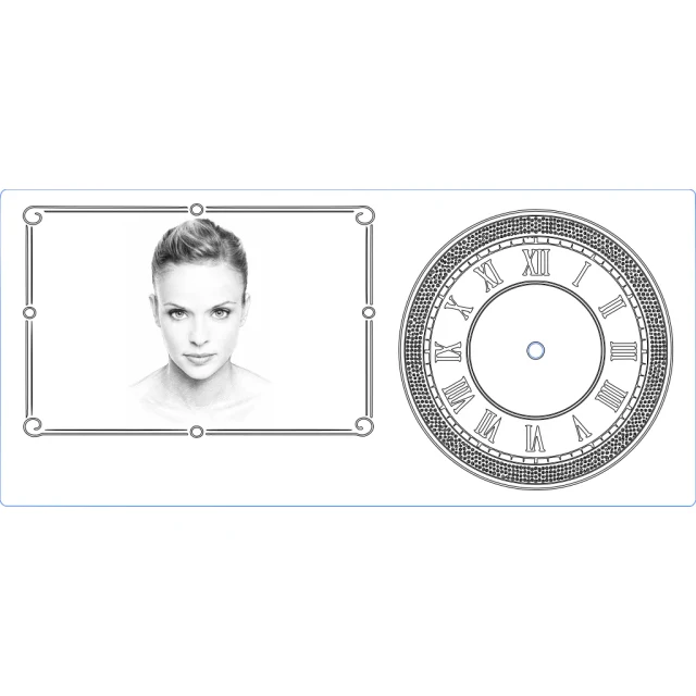 Photo desk clock example