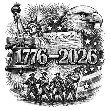 American bicentennial patriotic collage, Pencil-Sketch style, CO2 laser engraving file, — free download